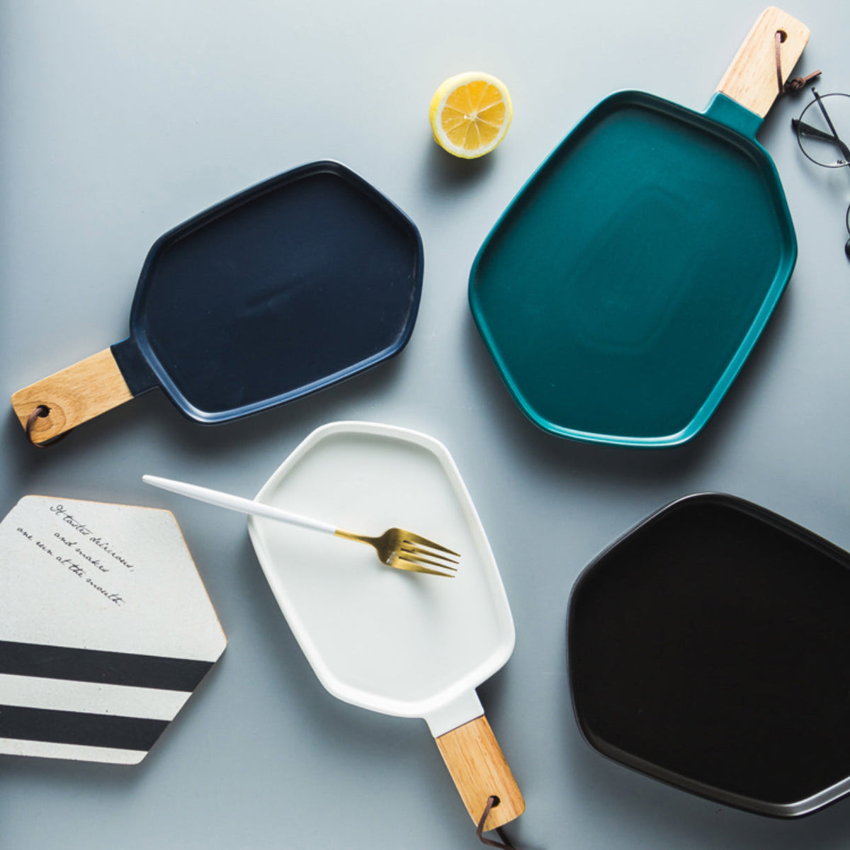 Hexa Plate With Handle Nestasia