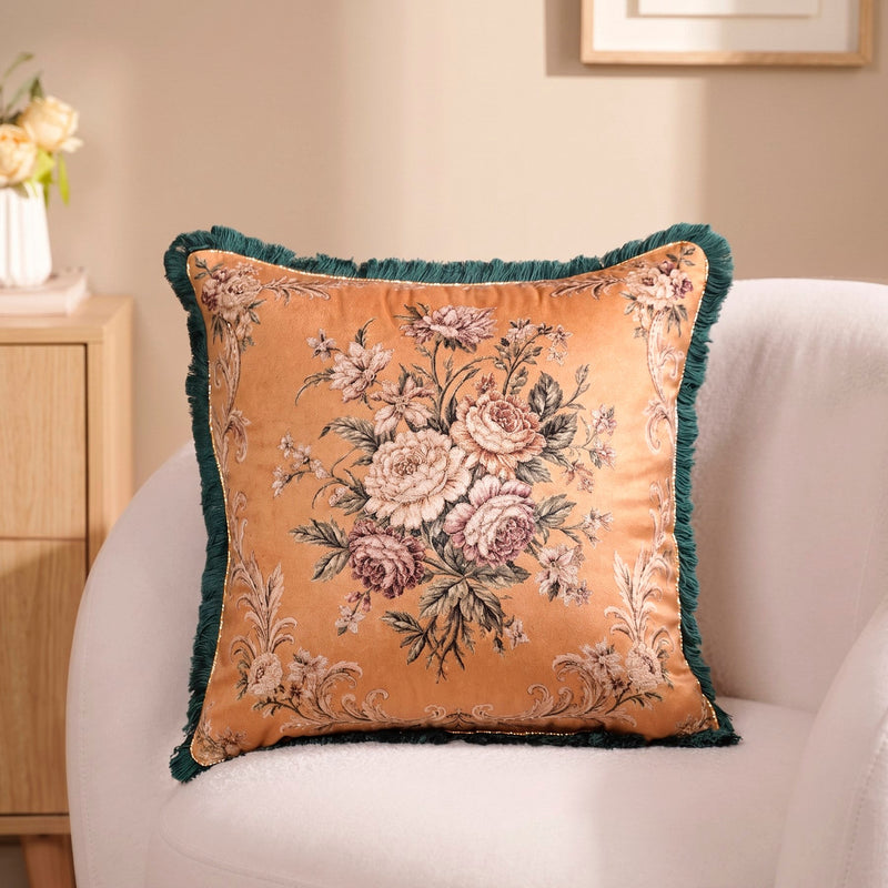 Gilded Garden Embroidered Cushion Cover 40x40cm Nestasia