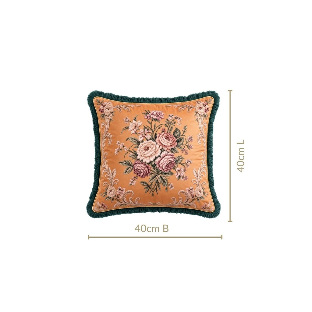 Gilded Garden Embroidered Cushion Cover 40x40cm Nestasia