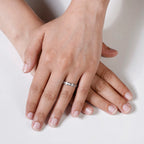 Gilded Glow Silver Luxe Ring Nestasia