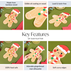 Gingerbread Man Serving Platter 30x22cm Nestasia