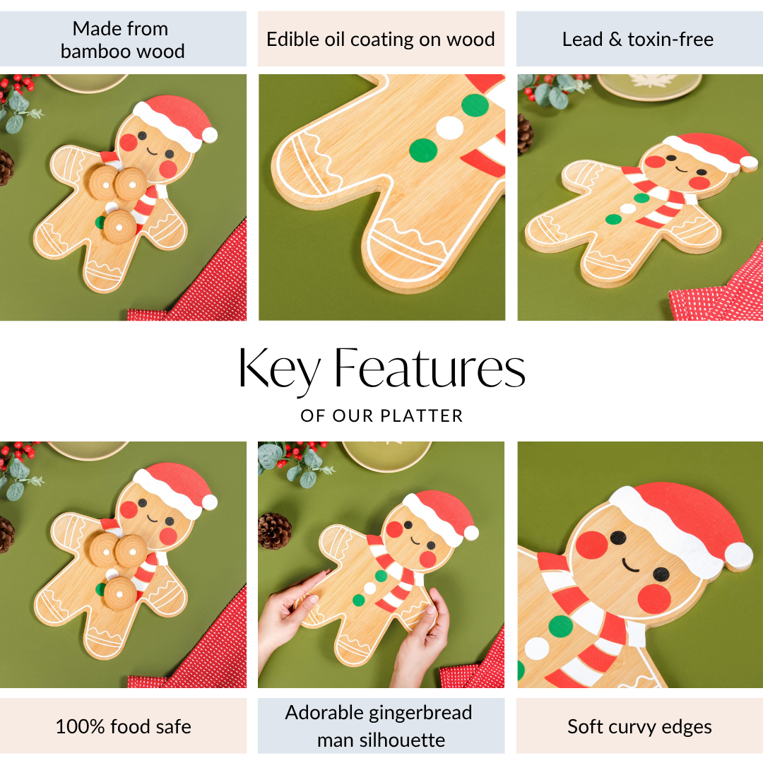 Gingerbread Man Serving Platter 30x22cm Nestasia