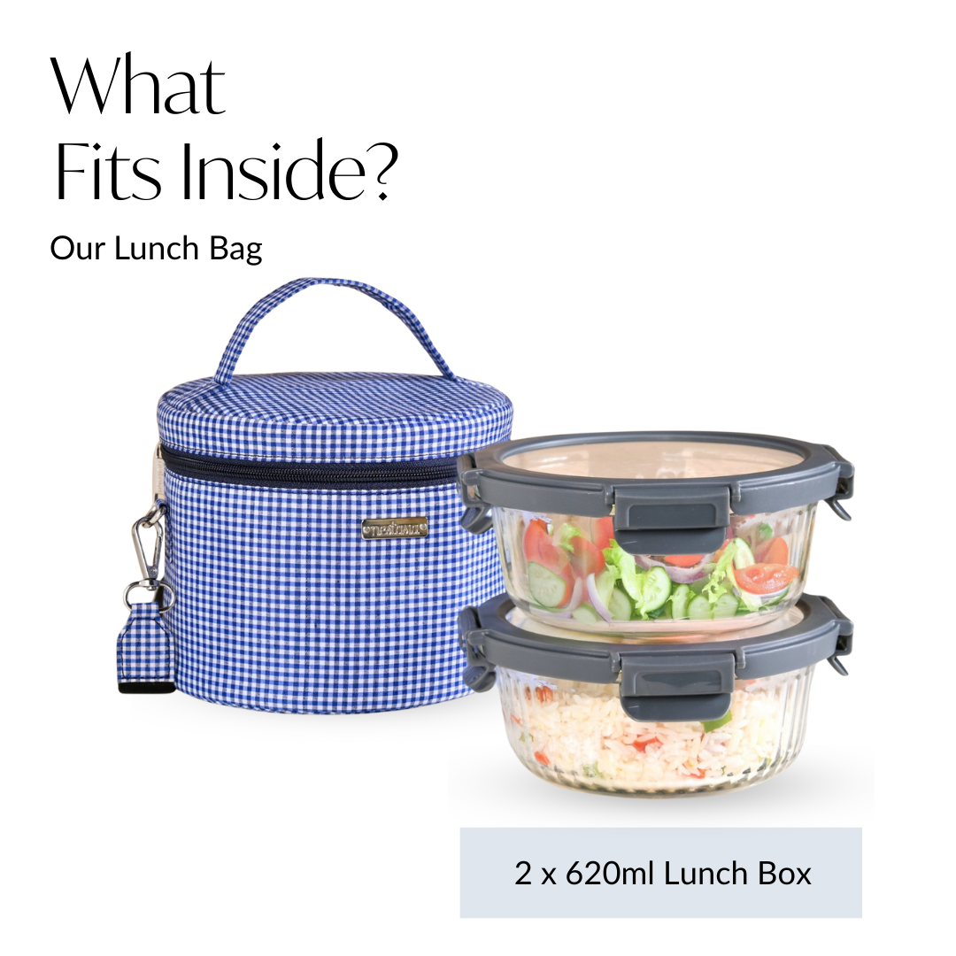 Gingham Daily Insulated Lunch Bag Nestasia