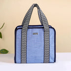 Checkered Lunch Bag Blue Nestasia