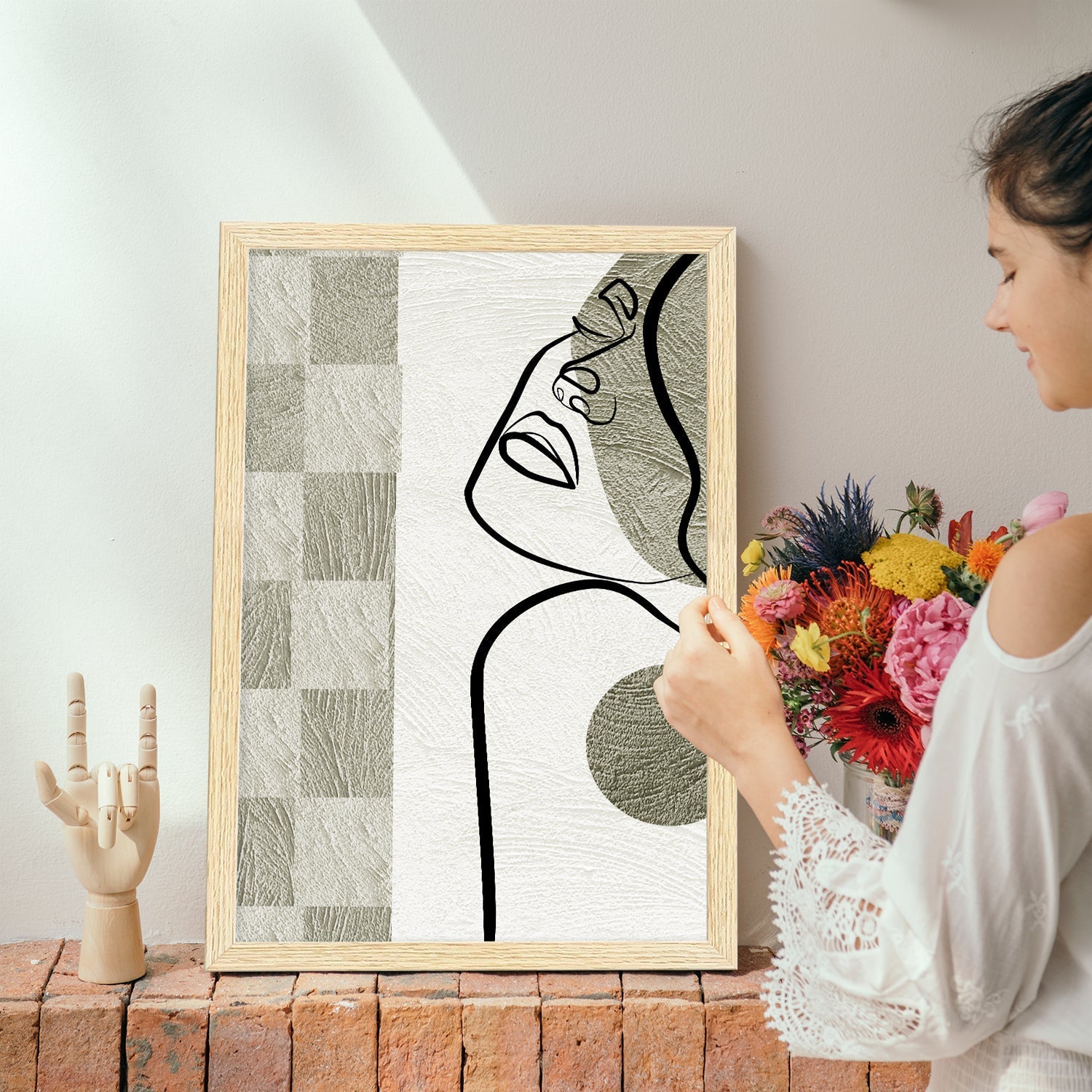 Abstract Patterns Art Paintings, Painting For Wall Living Room, Set of 3 AXIII-24-MOD ArtX