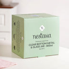 Blue Winnie Glass Jar With Metal Cover Set Of 4 600ml Nestasia