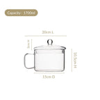 Glass Cooking Pot With Handle 1700ml Nestasia