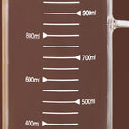 Glass Jug With Measuring Marks And Bamboo Lid 1000ml Nestasia