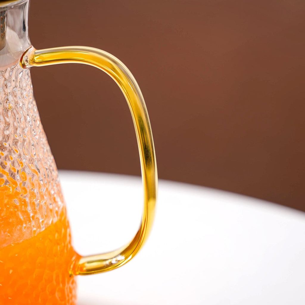 Glass Jug With Texture 1300ml Nestasia