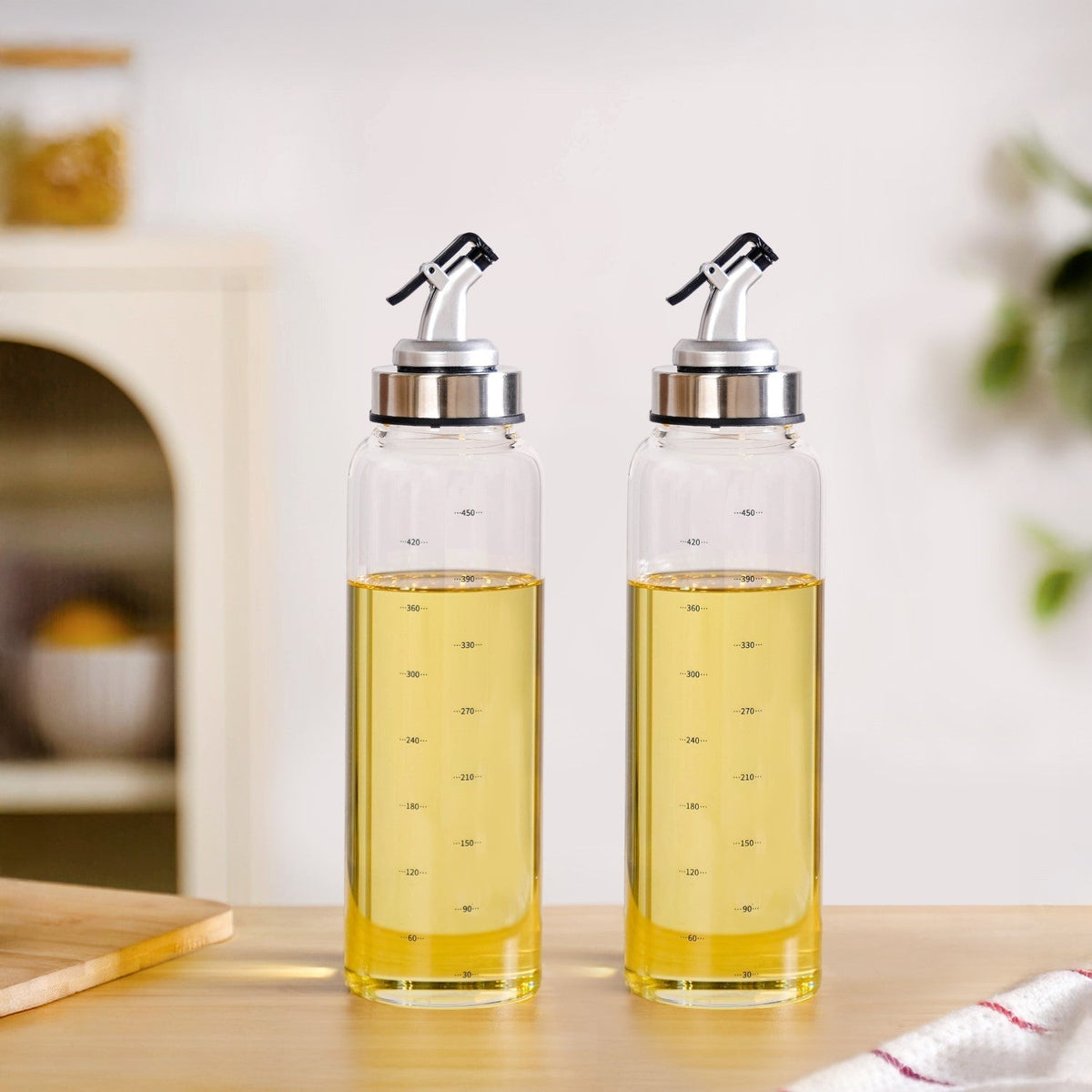 Glass Oil Bottle Set Of 2 500ml Nestasia