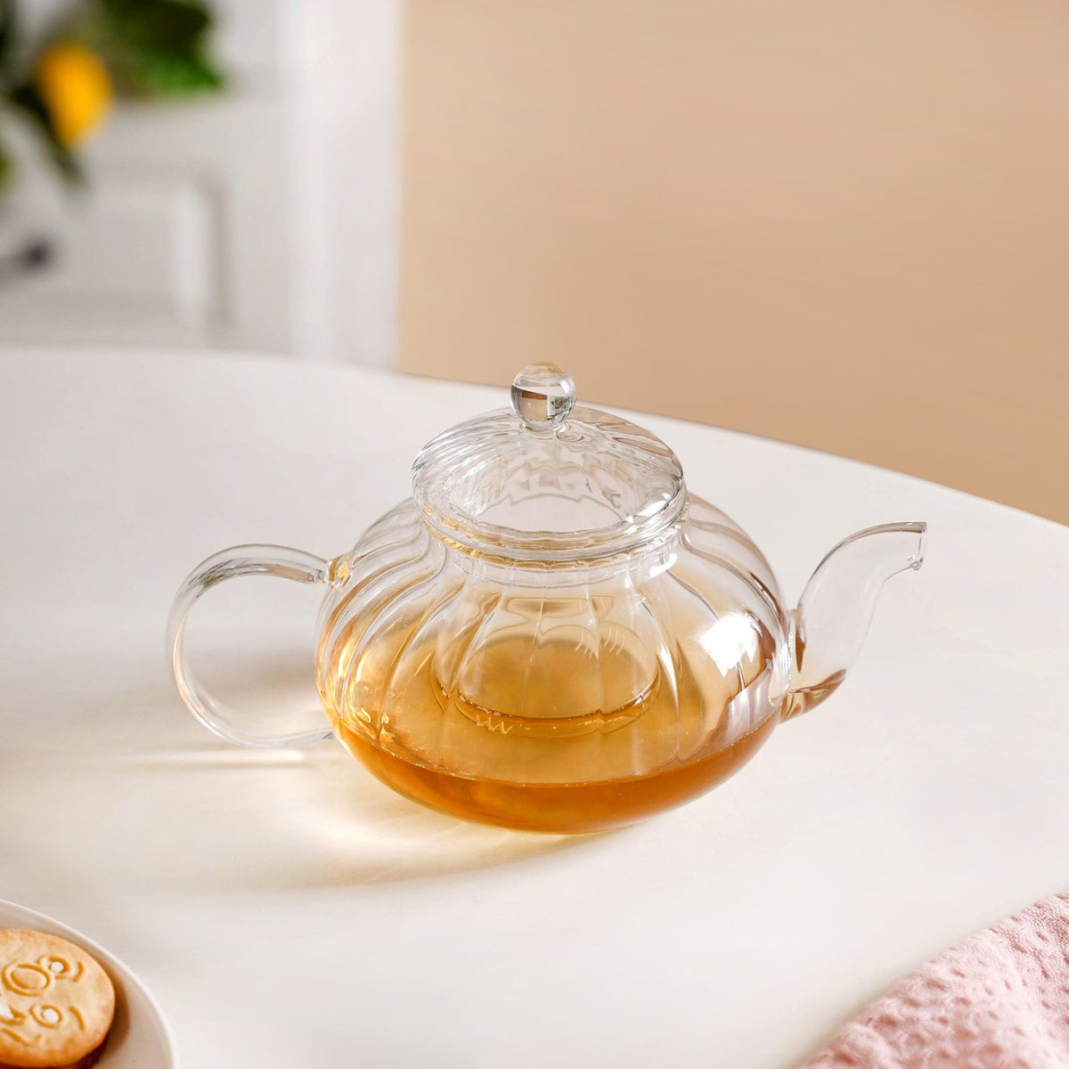Classic Glass Tea Pot With Infuser 600ml Nestasia