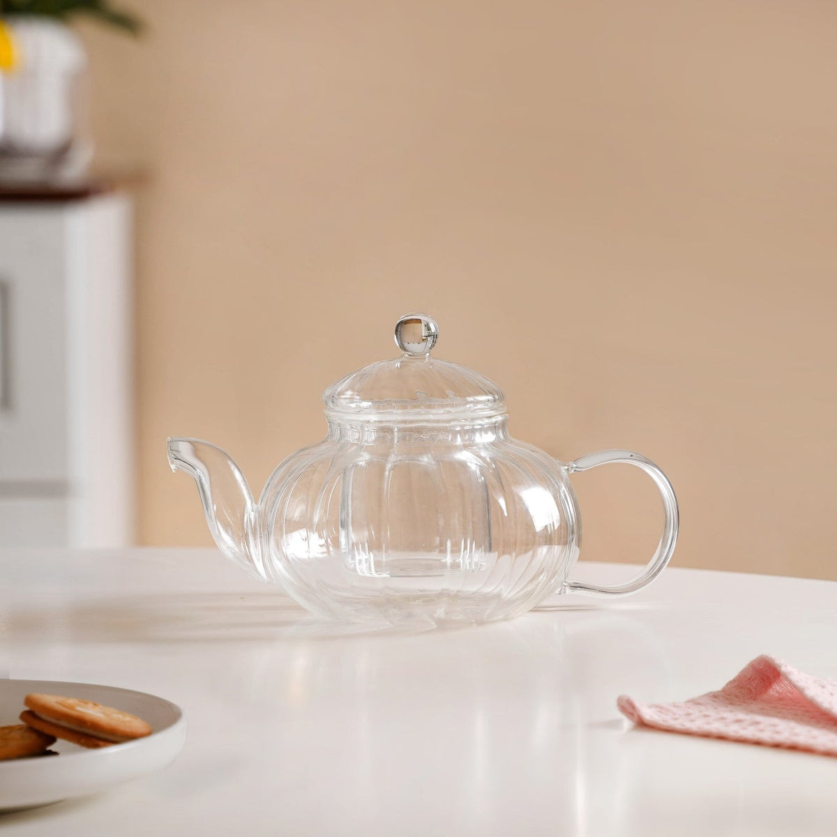 Classic Glass Tea Pot With Infuser 600ml Nestasia