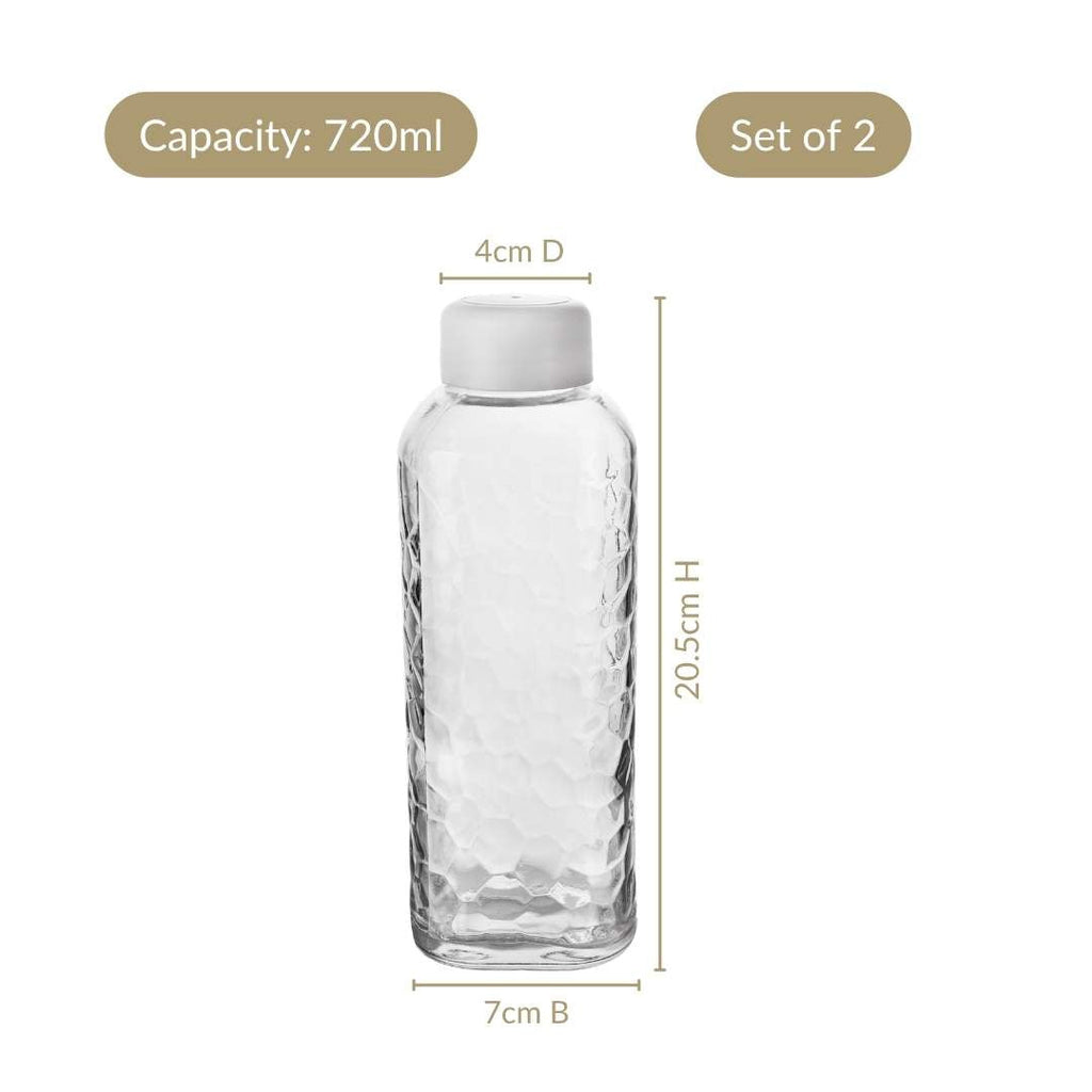 Glass Bottle Set Of 2 720ml Nestasia