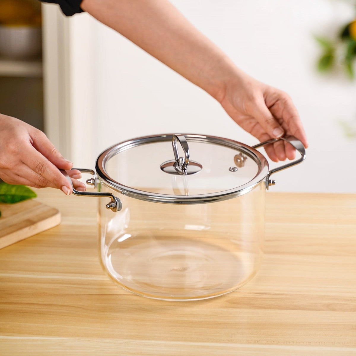 Glass Cooking Pot Medium 3500ml Nestasia
