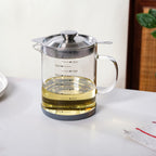 Glass Oil Pot With Strainer 1500ml Nestasia