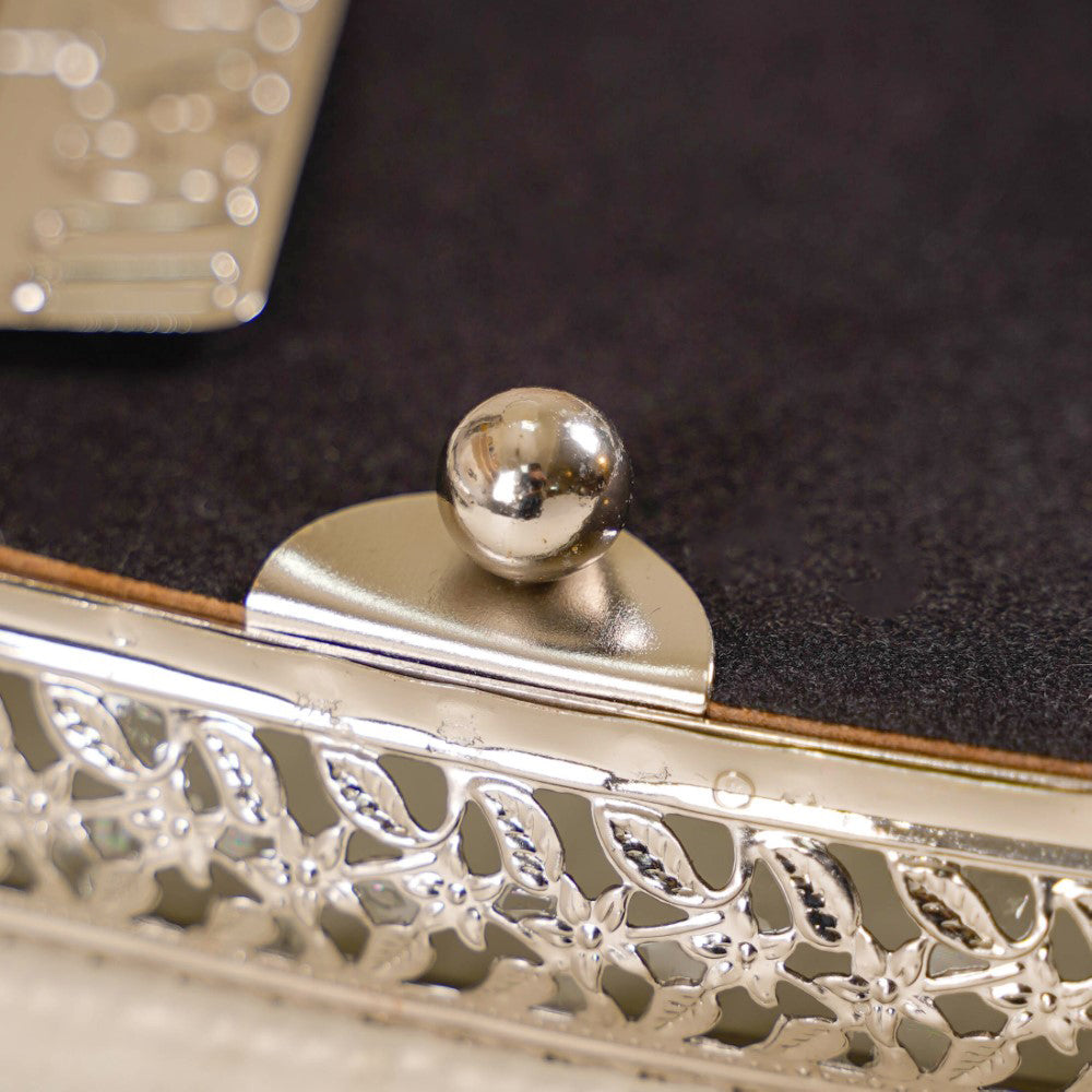 Luxury Mirror Tray Silver Set Of 3 Nestasia