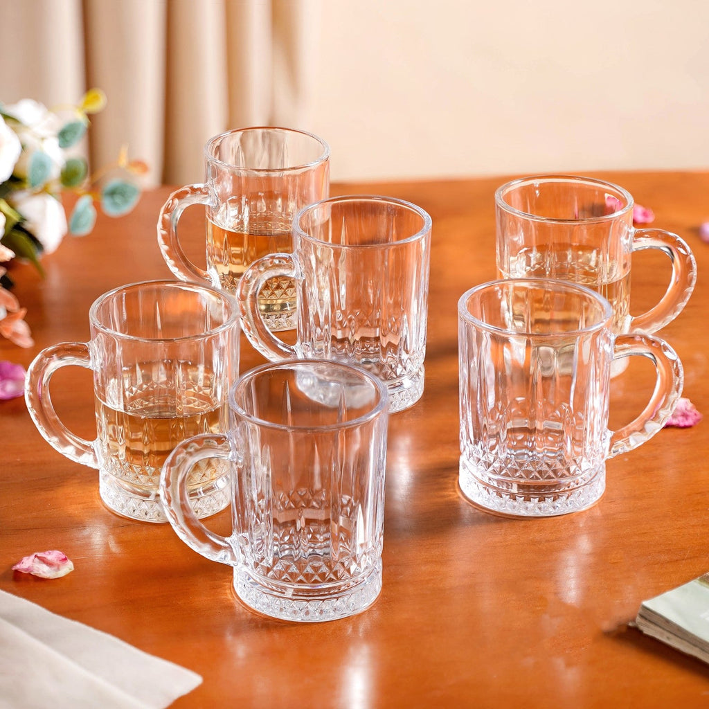 Glass Mug Set Of 6 200ml Nestasia
