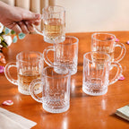 Glass Mug Set Of 6 200ml Nestasia