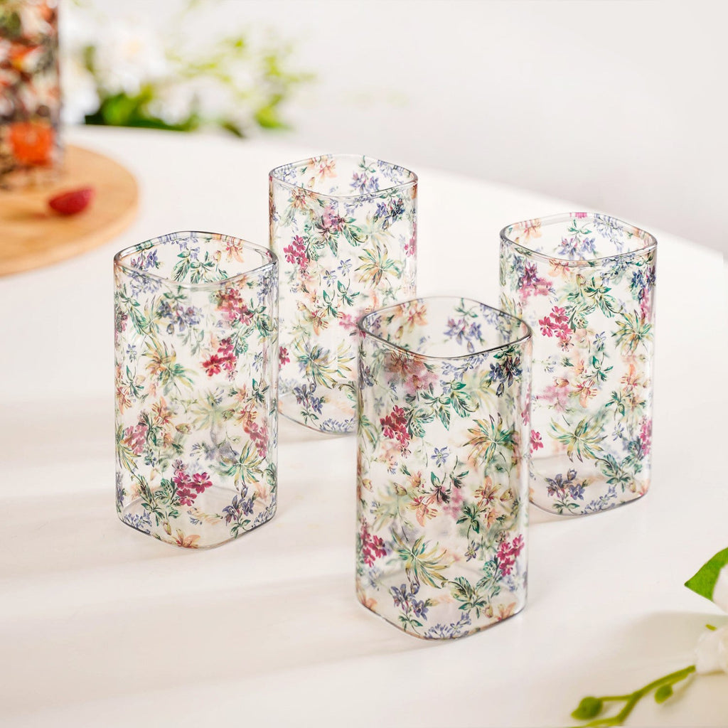 Springtime Borosilicate Cocktail Glassware Set Of 4 340ml Nestasia