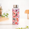 Wildflower Leakproof Glass Water Bottle 500ml Nestasia