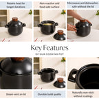 Claymist Chinese Style Ceramic Cooking Pot 1700ml Nestasia