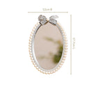 Pearl Mirror With Studded Bow Small 10x15cm Nestasia
