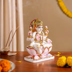 Goddess Laxmi On Lotus Idol 17x12cm Nestasia