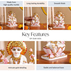 Goddess Laxmi On Lotus Idol 17x12cm Nestasia