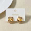 Gold Embossed Studs Beige Nestasia