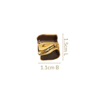 Gold Embossed Studs Brown Nestasia