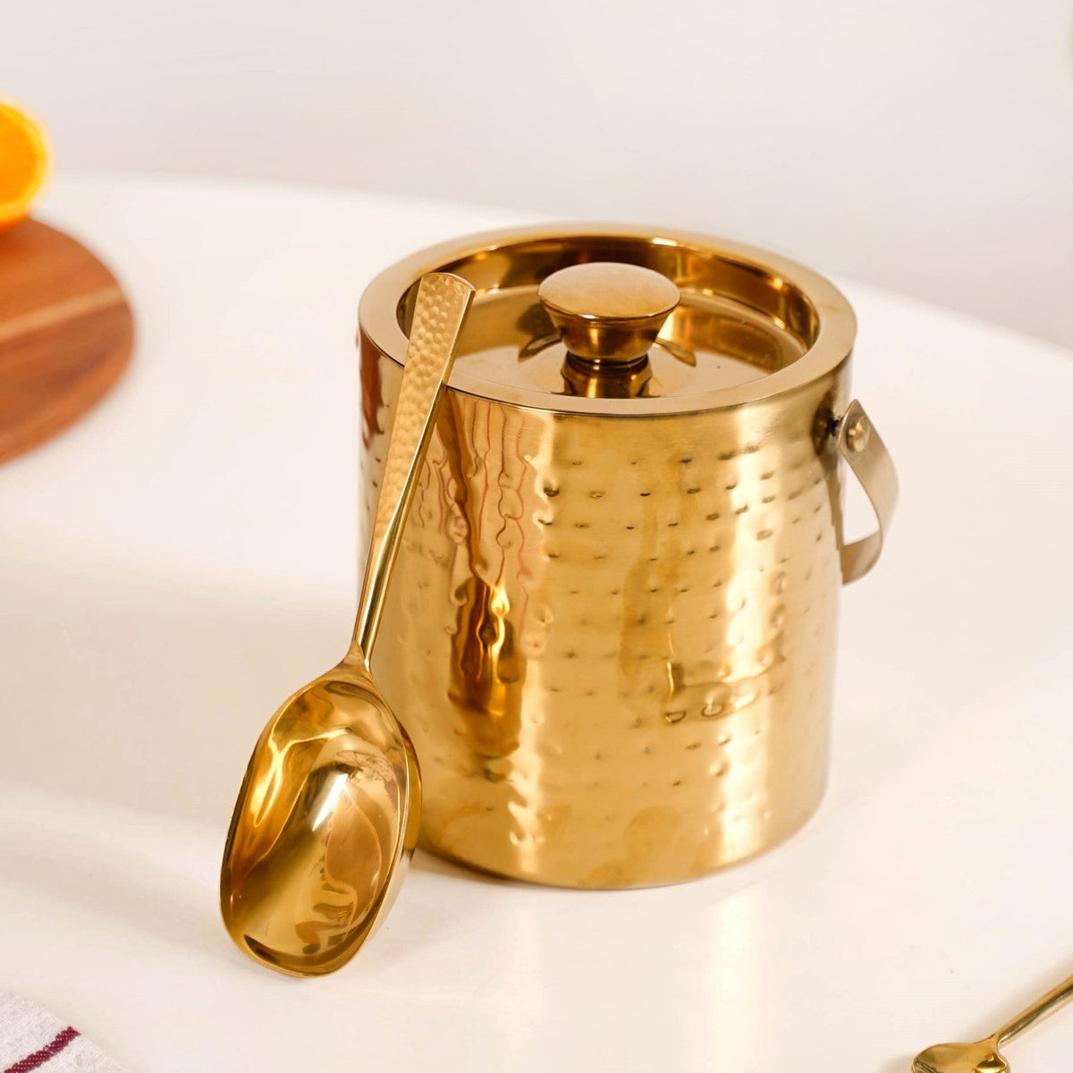 Gold Hammered Texture Bar Tool Set Of 7 Nestasia