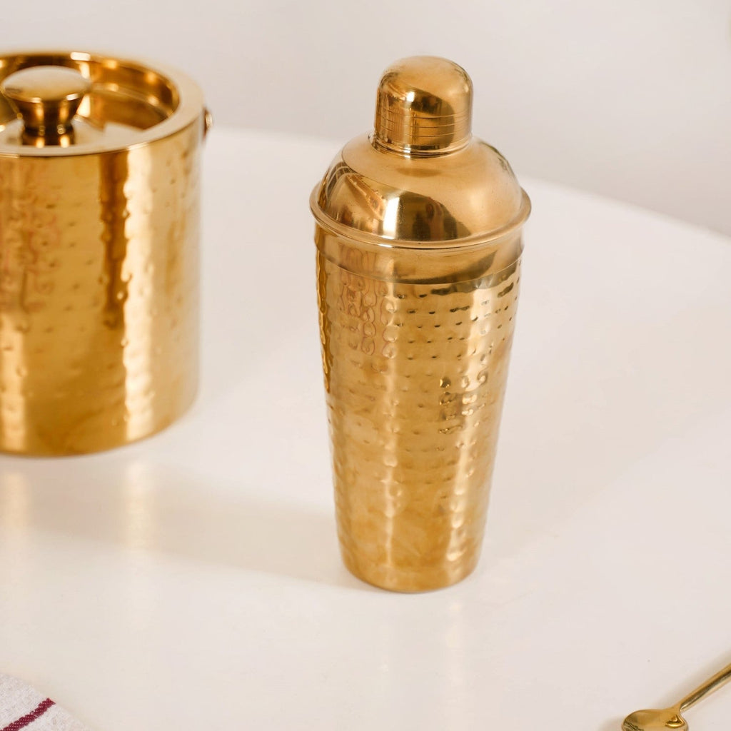 Gold Hammered Texture Bar Tool Set Of 7 Nestasia