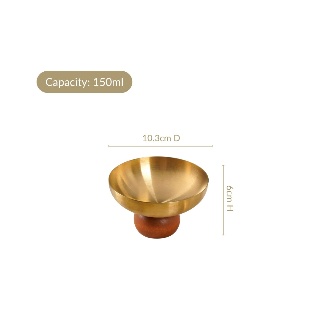 Gold Plated Stainless Steel Bowl 150ml Nestasia