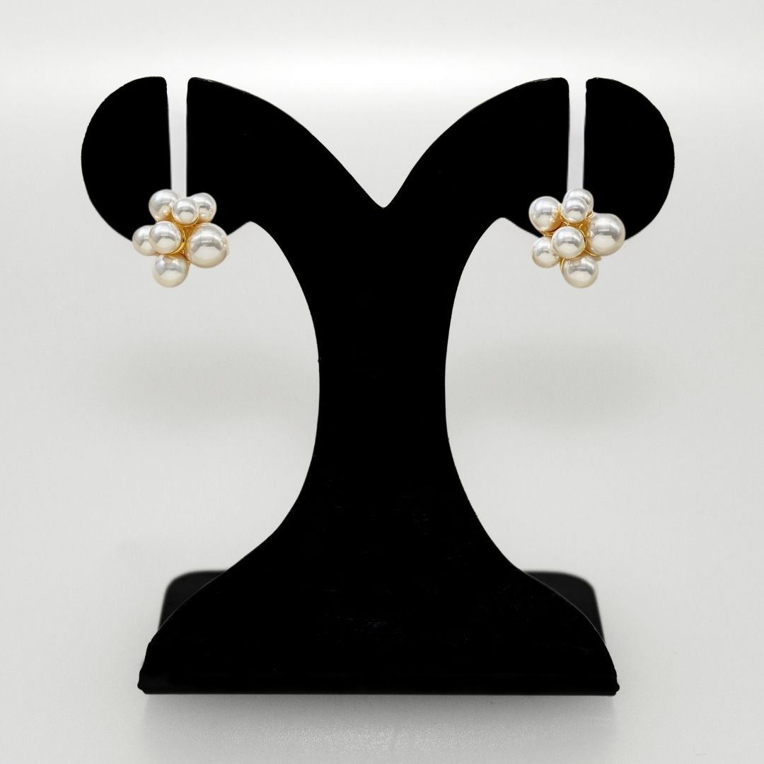 Gold Radiance Cluster Earrings Nestasia