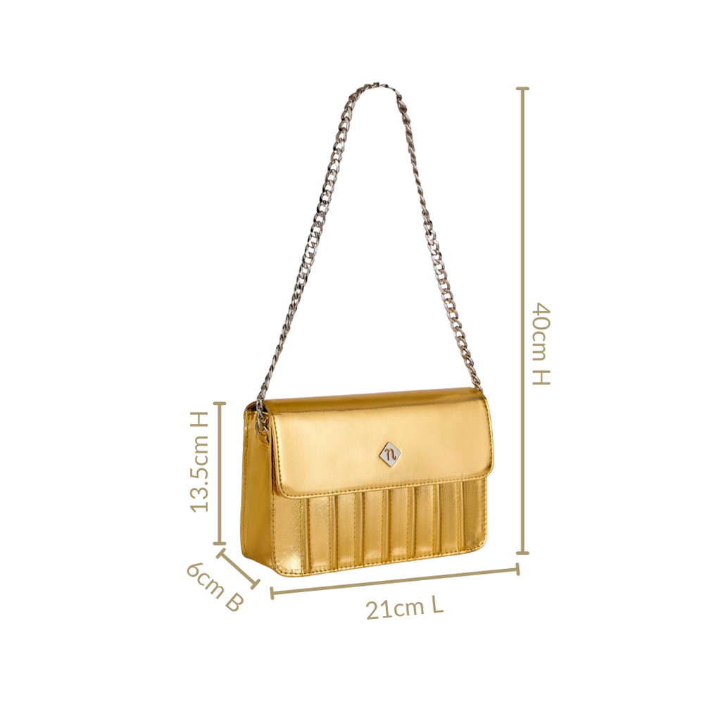 Gold Sheen Shoulder Bag Nestasia