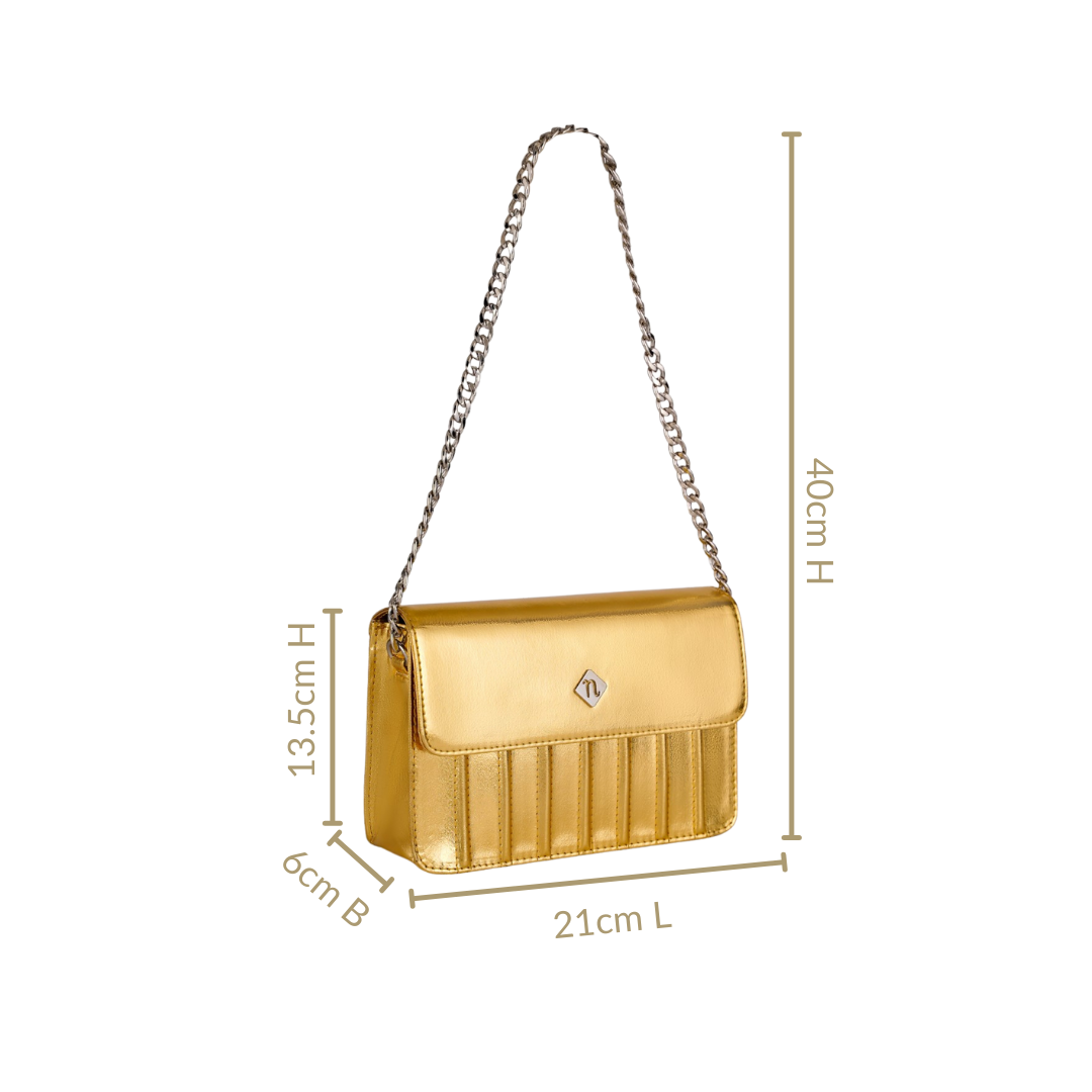 Gold Sheen Shoulder Bag Nestasia