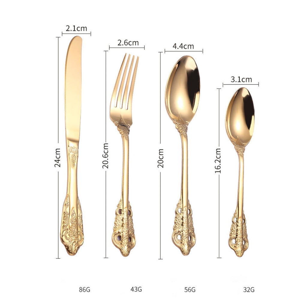Gold Cutlery Set Nestasia