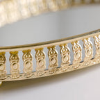 Set Of 3 Oval Metal Tray Gold Nestasia