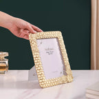 Honeycomb Gold Frame Large 9"x7" Nestasia