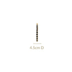 Gold And Black Lattice Hoop Earrings Nestasia