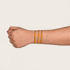 Golden Beads Orange Rakhi Gift Set Nestasia