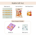 Golden Beads Orange Rakhi Gift Set Nestasia