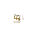 Golden Charm Semi Dangle Earrings Nestasia