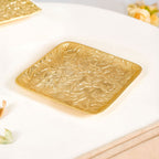 Golden Crest Floral Metal Decorative Tray Nestasia