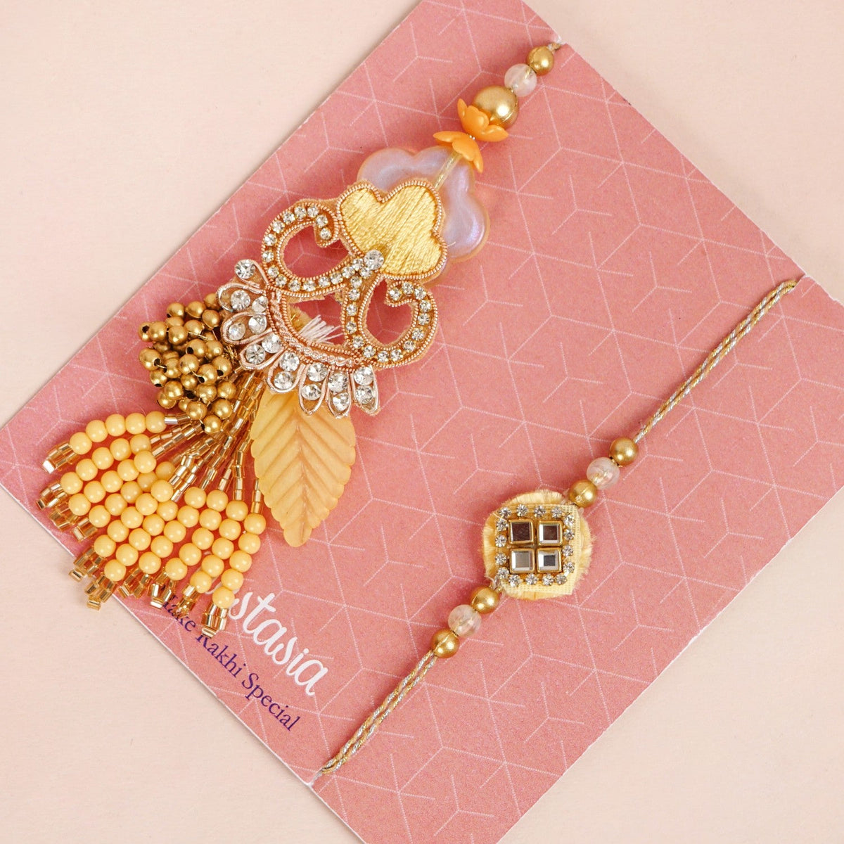 Golden Glow Rakhi Lumba Gift Set Nestasia