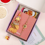 Golden Glow Rakhi Lumba Gift Set Nestasia