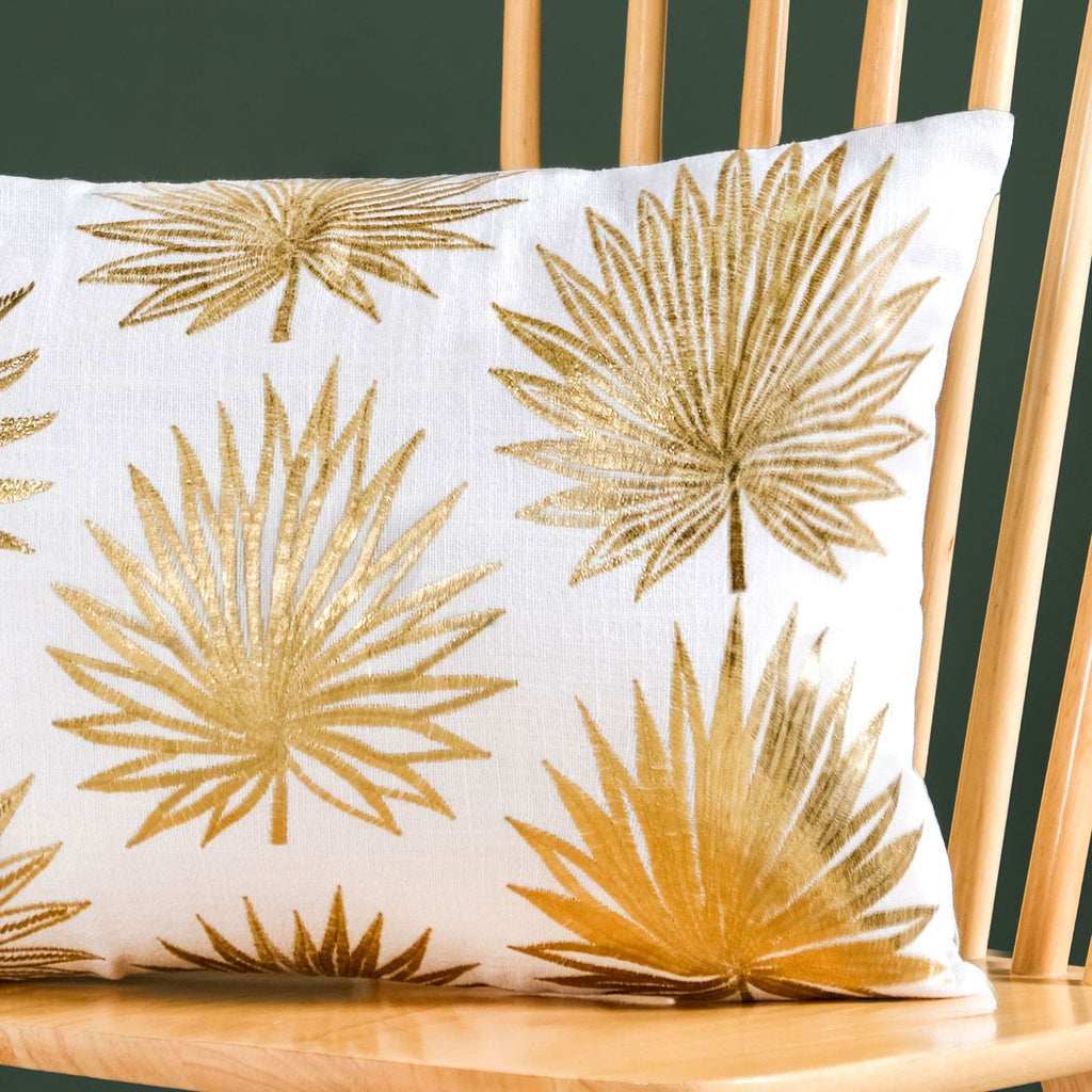 Golden Grace Cotton Cushion Cover 50x36cm Nestasia