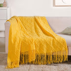 Sweet Corn Yellow Couch Throw Nestasia