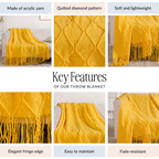 Sweet Corn Yellow Couch Throw Nestasia