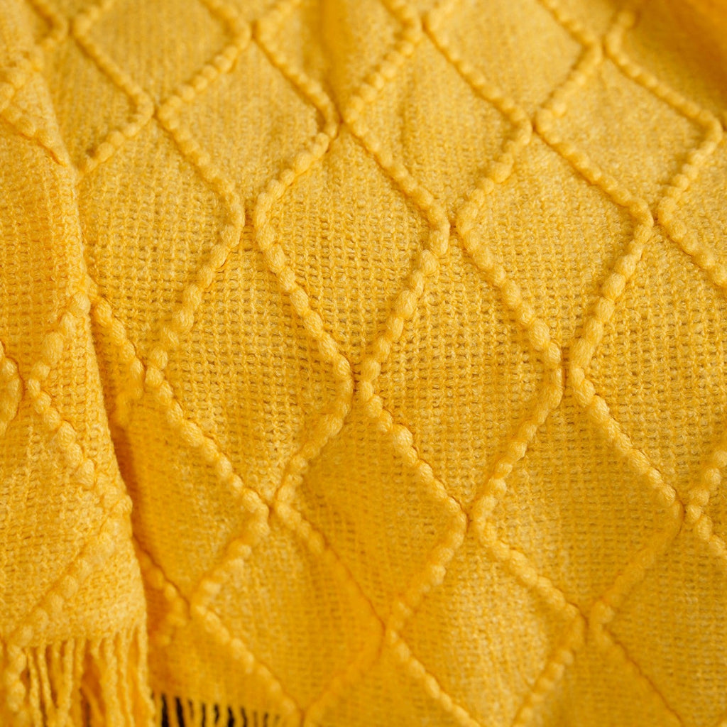 Sweet Corn Yellow Couch Throw Nestasia